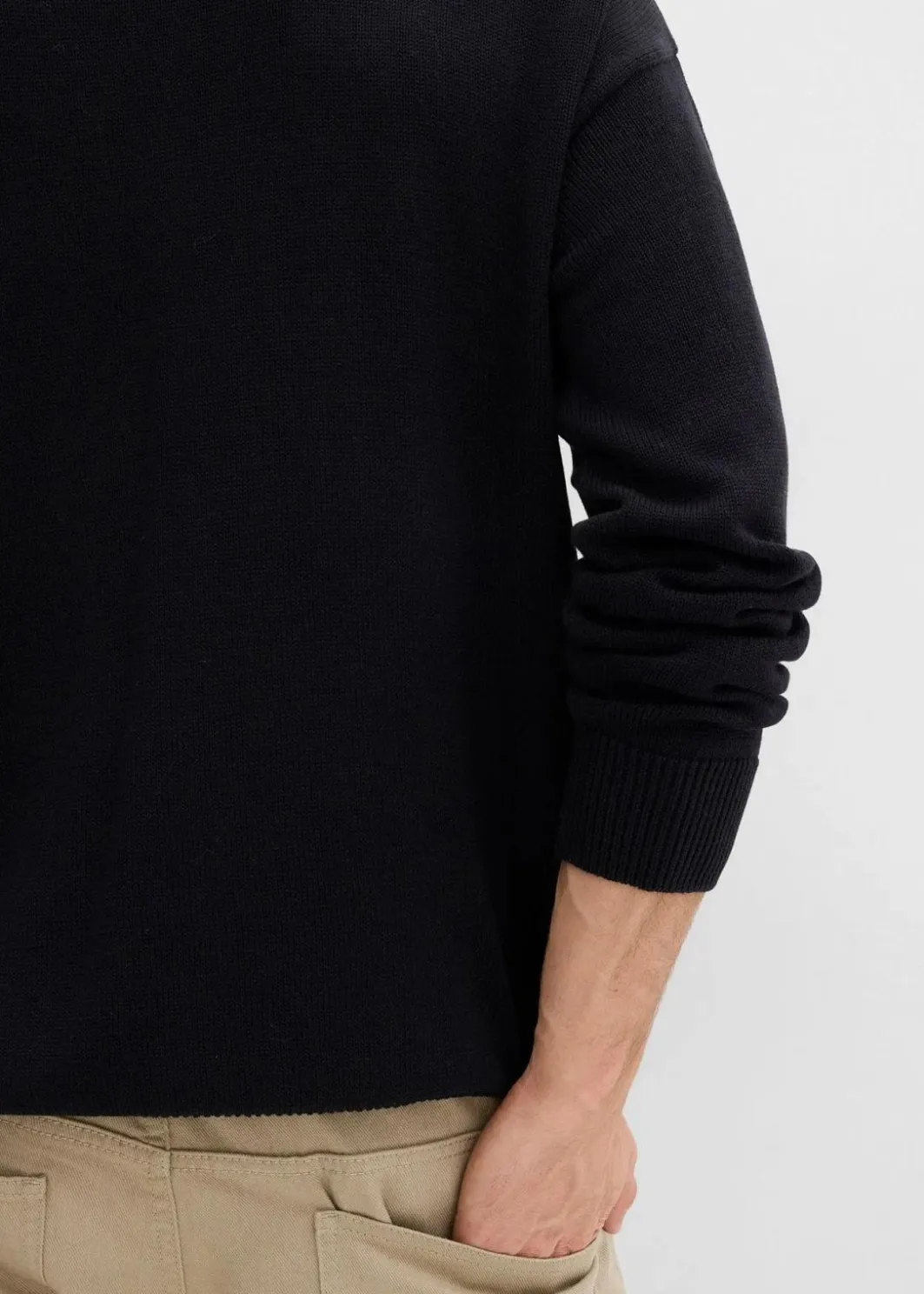Clearance Rundhalspullover aus weichem Baumwollmix, Loose Fit Herren Große Größen|Pullover & Strickjacken