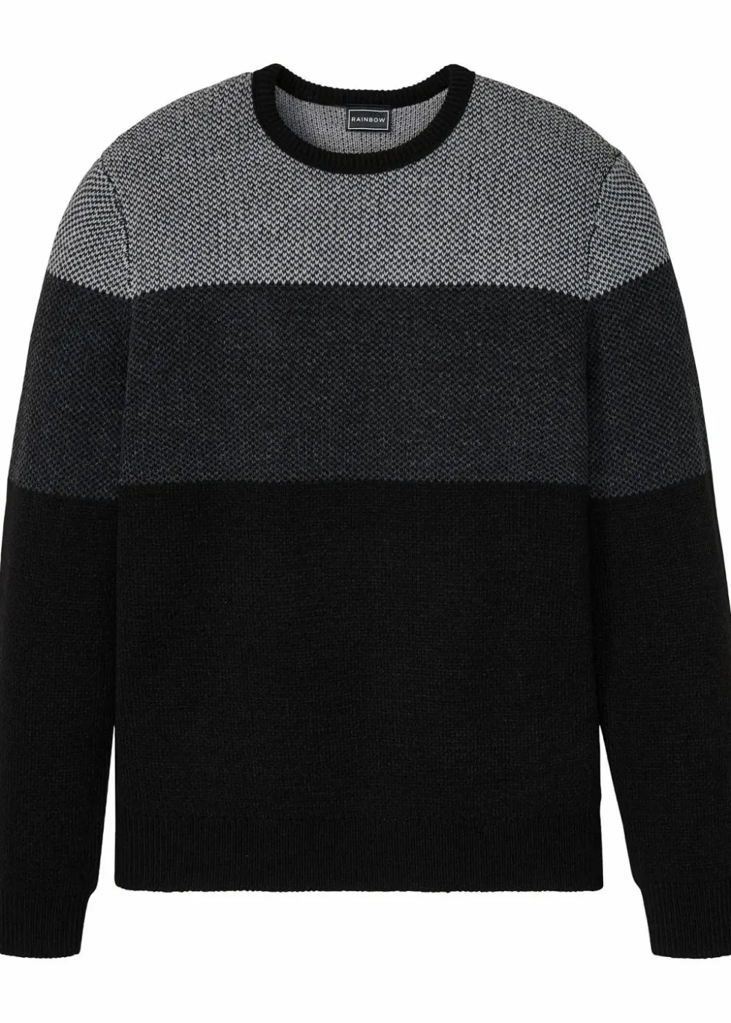 Herren bonprix Pullover & Strickjacken|Große Größen|Rundhalspullover im Colourblocking