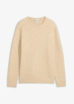Herren bonprix Große Größen|Pullover & Strickjacken|Rundhalspullover mit Strukturmuster