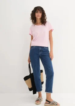 Damen bonprix Shirts & Tops|Basics|Rundhals-Shirt (5er-Pack)