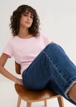 Damen bonprix Shirts & Tops|Basics|Rundhals-Shirt (5er-Pack)