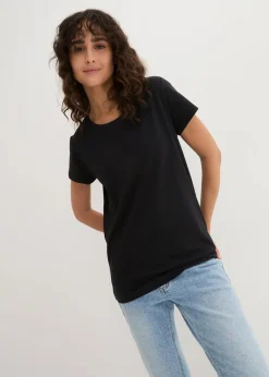 Damen bonprix Bekleidung·Röcke|Basics|Rundhals-Shirt (5er-Pack)