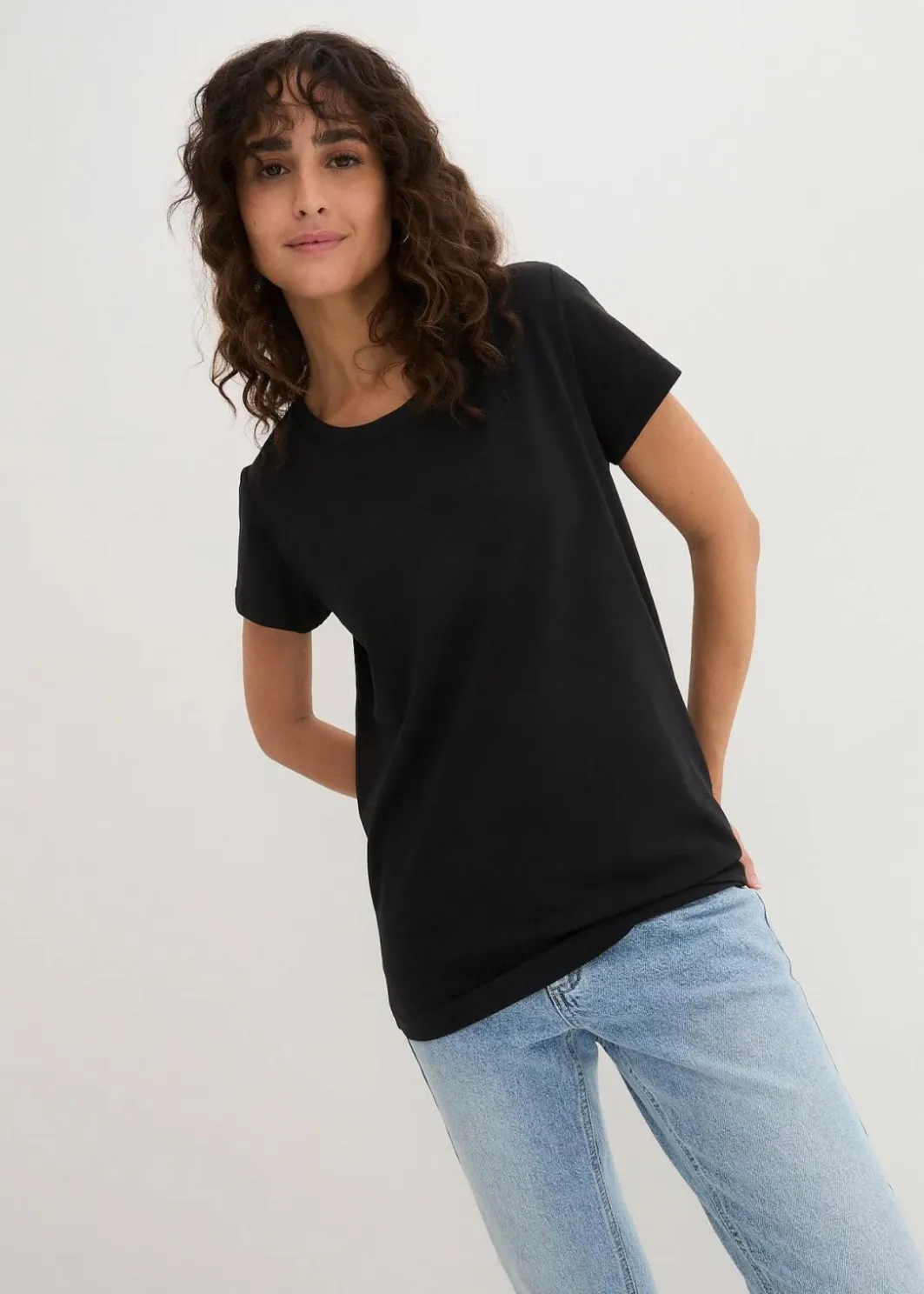 Damen bonprix Bekleidung·Röcke|Basics|Rundhals-Shirt (5er-Pack)