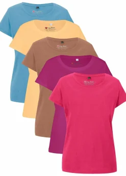 Outlet Rundhals-Shirt (5er-Pack) Damen Shirts & Tops|Basics