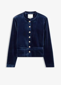 New Samtjacke Damen Jacken & Mäntel|Bekleidung·Hosen