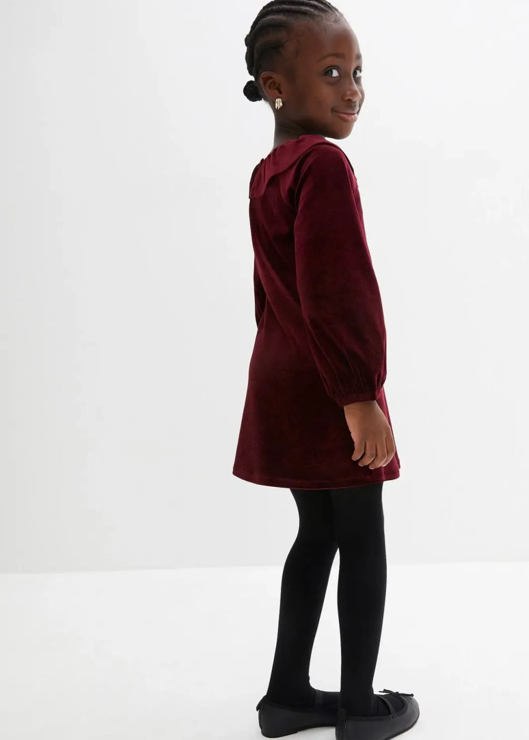 Kinder bonprix Mädchen 2-8 Jahre·Kleider & Röcke|Samtkleid mit Volants