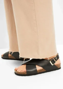 Damen bonprix Sommerschuhe|Nachhaltigere Materialien|Sandalen aus Leder