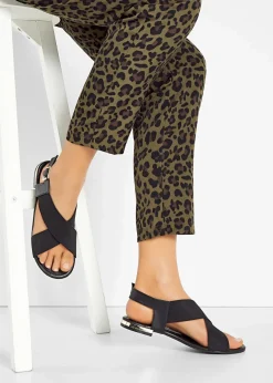 Damen bonprix Sommerschuhe|Sandalen mit elastischen Riemen