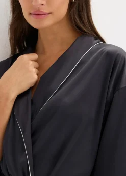 Discount Satin Kimono mit Glanzeffekt Damen Wäsche·Dessous|Wäsche·Bademäntel