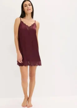 Damen bonprix Wäsche·Corsagen & Negligés|Wäsche·Dessous|Satin Negligé mit Glanzeffekt