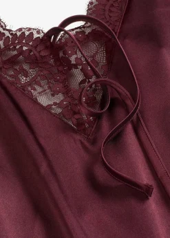 Damen bonprix Wäsche·Corsagen & Negligés|Wäsche·Dessous|Satin Negligé mit Glanzeffekt