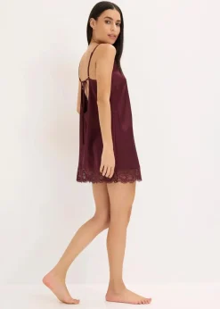 Damen bonprix Wäsche·Corsagen & Negligés|Wäsche·Dessous|Satin Negligé mit Glanzeffekt