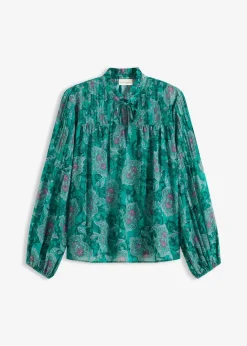 Damen bonprix Bekleidung·Jacken & Mäntel|Blusen & Tuniken|Satin Tunika mit Biesen