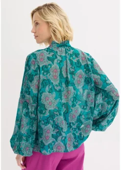 Damen bonprix Bekleidung·Jacken & Mäntel|Blusen & Tuniken|Satin Tunika mit Biesen
