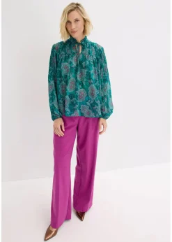Damen bonprix Bekleidung·Jacken & Mäntel|Blusen & Tuniken|Satin Tunika mit Biesen