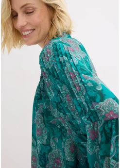 Damen bonprix Bekleidung·Jacken & Mäntel|Blusen & Tuniken|Satin Tunika mit Biesen
