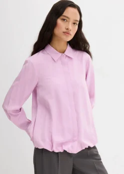 Damen bonprix Blusen & Tuniken|Bekleidung·Jacken & Mäntel|Satinbluse aus Viskose-Mix