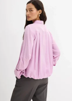 Damen bonprix Blusen & Tuniken|Bekleidung·Jacken & Mäntel|Satinbluse aus Viskose-Mix