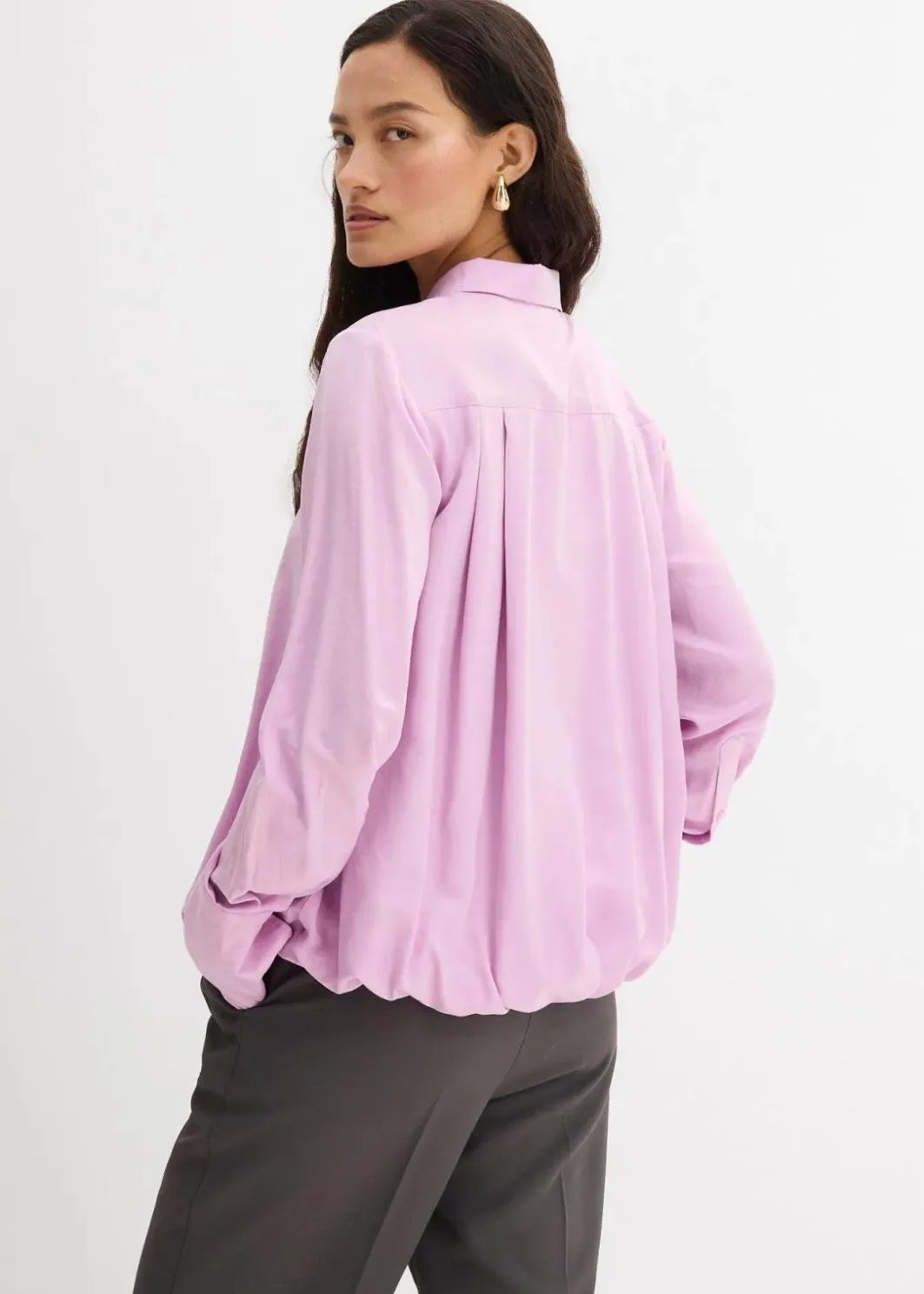 Damen bonprix Blusen & Tuniken|Bekleidung·Jacken & Mäntel|Satinbluse aus Viskose-Mix