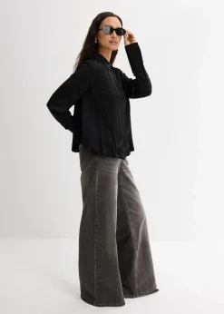 Damen bonprix Bekleidung·Jacken & Mäntel|Blusen & Tuniken|Satinbluse aus Viskose-Mix