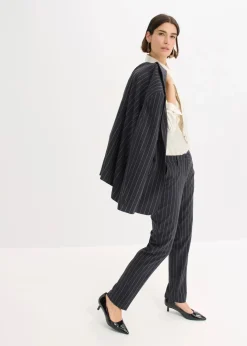 Damen bonprix Blusen & Tuniken|Bekleidung·Jacken & Mäntel|Satinbluse mit abnehmbarer Krawatte (2-tlg.)