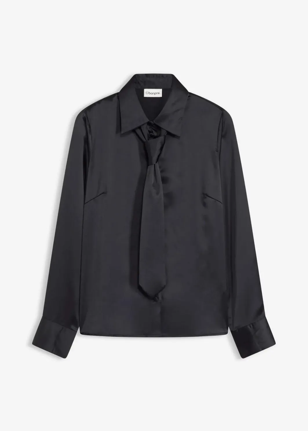 Damen bonprix Bekleidung·Jacken & Mäntel|Blusen & Tuniken|Satinbluse mit abnehmbarer Krawatte (2-tlg.)