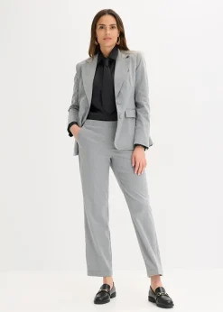 Damen bonprix Bekleidung·Jacken & Mäntel|Blusen & Tuniken|Satinbluse mit abnehmbarer Krawatte (2-tlg.)