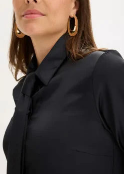 Damen bonprix Bekleidung·Jacken & Mäntel|Blusen & Tuniken|Satinbluse mit abnehmbarer Krawatte (2-tlg.)