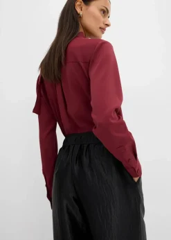 Sale Satinierte Palazzo-Hose mit Bequembund Damen Bekleidung·Kleider|Hosen