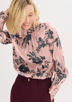 Sale Satin-Tunika mit Viskose Damen Blusen & Tuniken|Bekleidung·Jacken & Mäntel