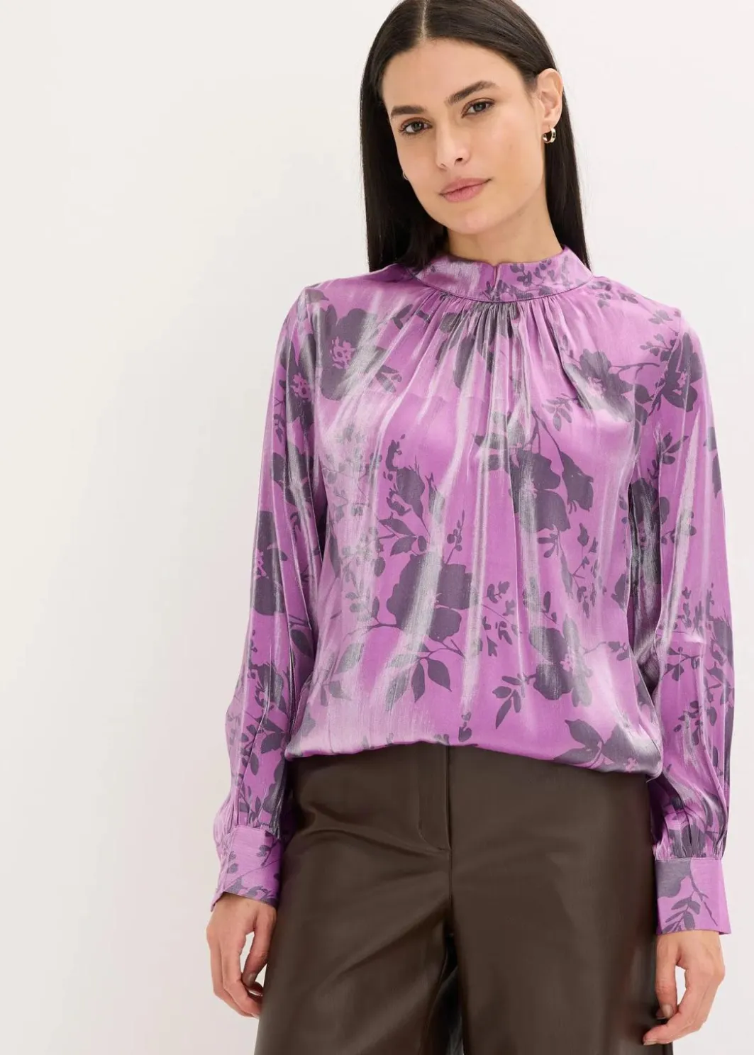 Outlet Satin-Tunika mit Viskose Damen Bekleidung·Jacken & Mäntel|Blusen & Tuniken