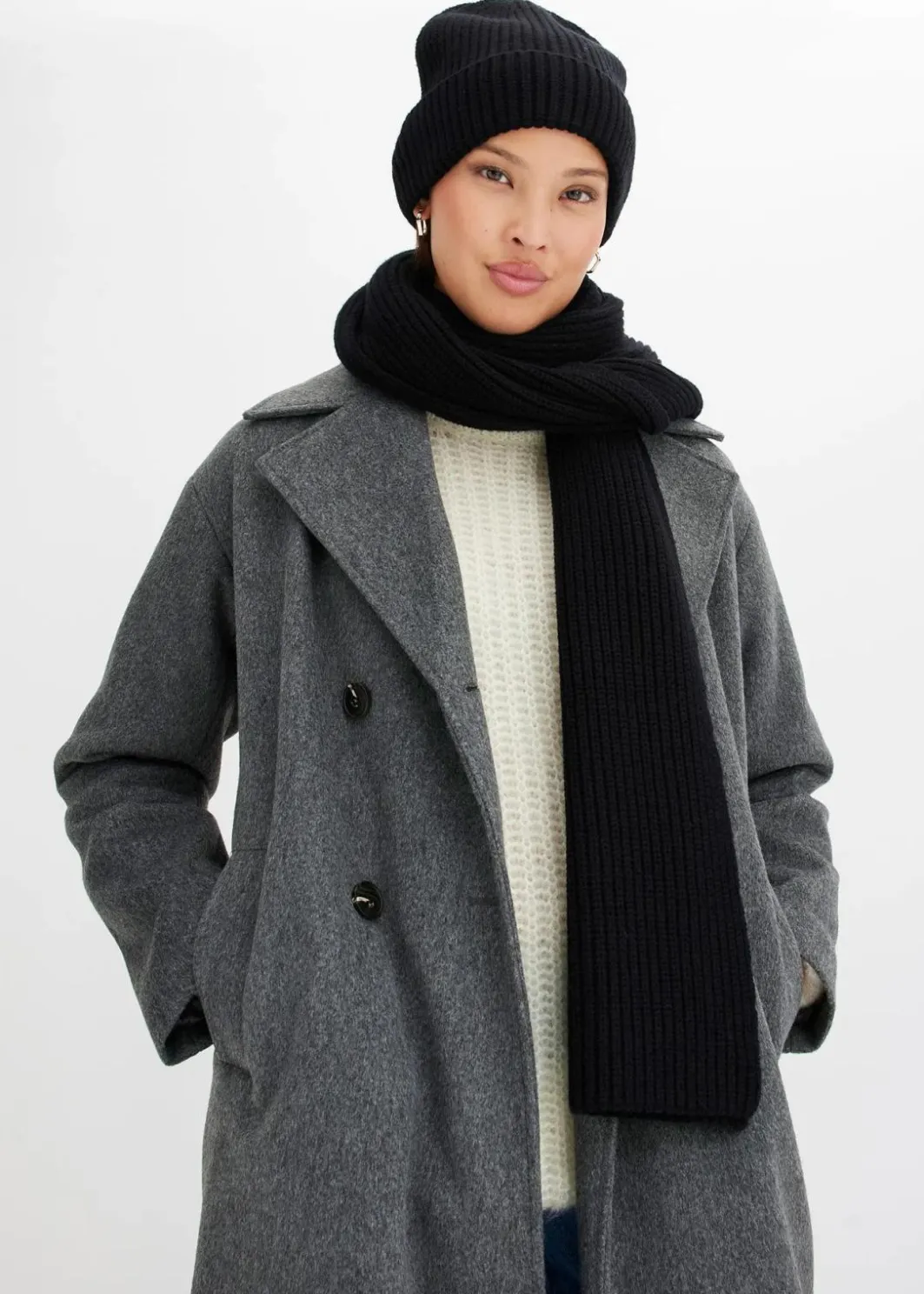 Clearance Schal und Mütze (2-tlg.Set) Damen Schuhe & Accessoires In Spezialgrößen·Tücher & Ponchos|Schals & Tücher
