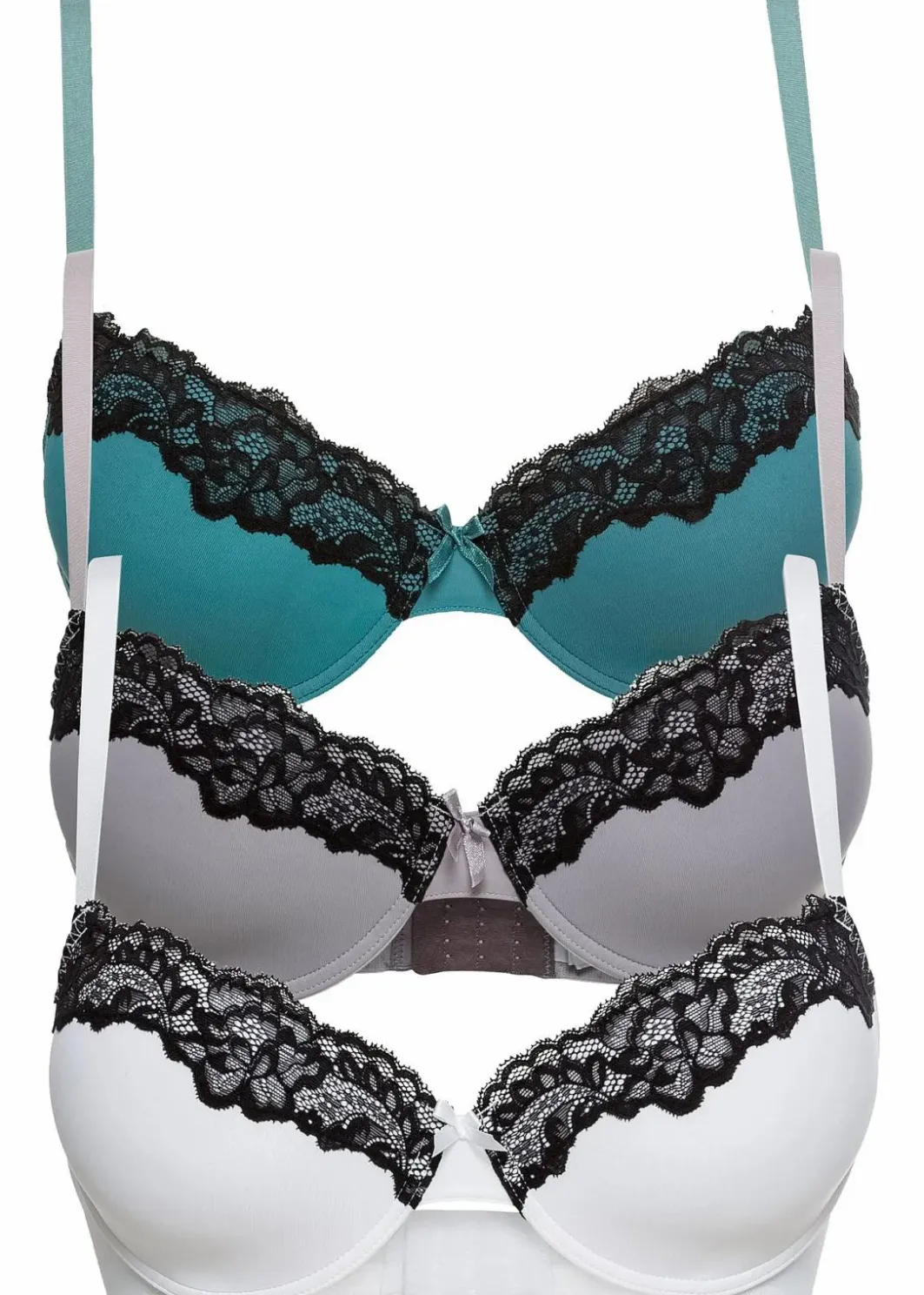 Damen bonprix Große Cups D-H|Nachhaltigere Materialien|Schalen BH (3er Pack)