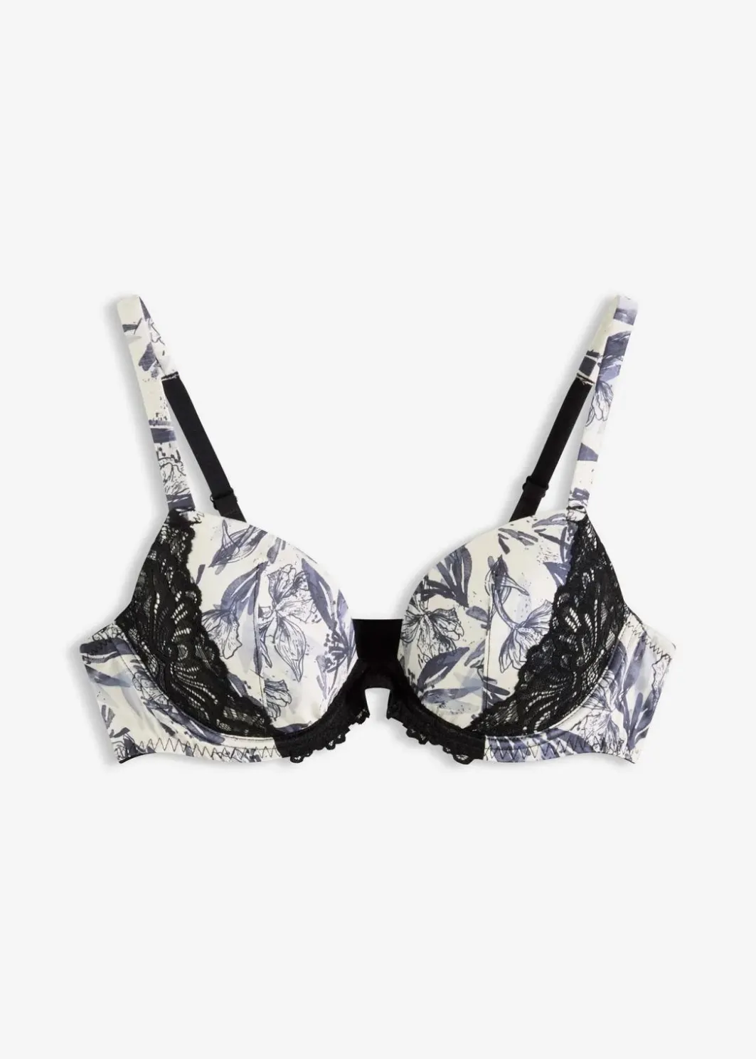 Outlet Schalen-BH aus bedrucktem Satin Damen Große Cups D-H|Bhs