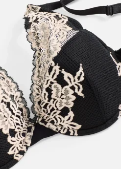 New Schalen-BH aus zweifarbiger Spitze Damen Bhs|Dessous