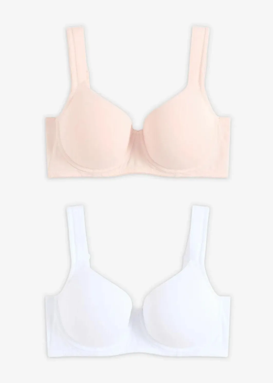 Damen bonprix Große Cups D-H|Nachhaltigere Materialien|Schalen-BH mit Bügel mit Bio-Baumwolle (2er Pack)