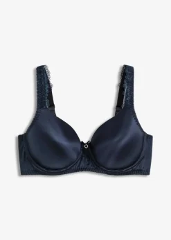 Damen bonprix Wäsche·Dessous|Wäsche·Große Cups D-H|Schalen-BH mit gepolsterten Trägern und glänzendem Material