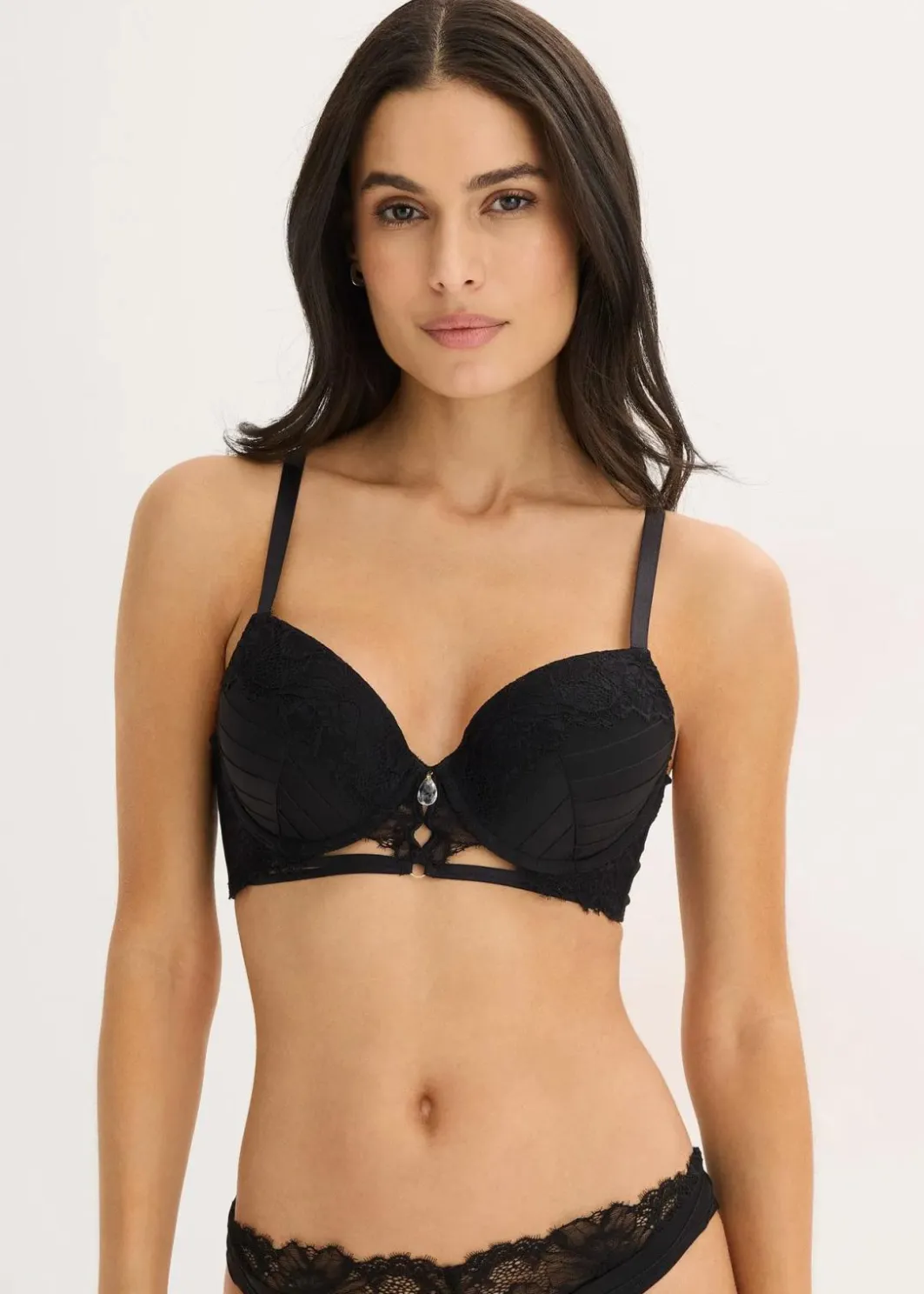 Damen bonprix Große Cups D-H|Nachhaltigere Materialien|Schalen-BH mit zarter Spitze