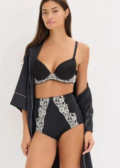 New Schalen-BH mit zweifarbiger Spitze Damen Große Cups D-H|Nachhaltigere Materialien
