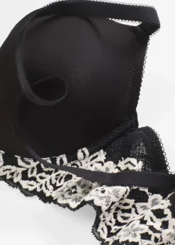 New Schalen-BH mit zweifarbiger Spitze Damen Große Cups D-H|Nachhaltigere Materialien