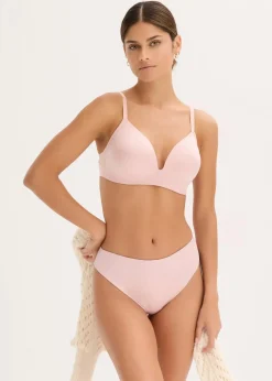 Damen bonprix Bhs|Schalen-BH ohne Bügel aus glänzendem Material