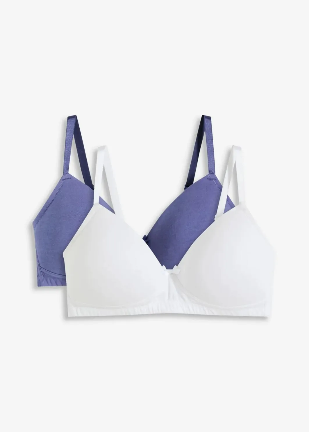 Damen bonprix Wäsche·Baumwollunterwäsche|Nachhaltigere Materialien|Schalen-BH ohne Bügel mit Bio-Baumwolle (2er Pack)