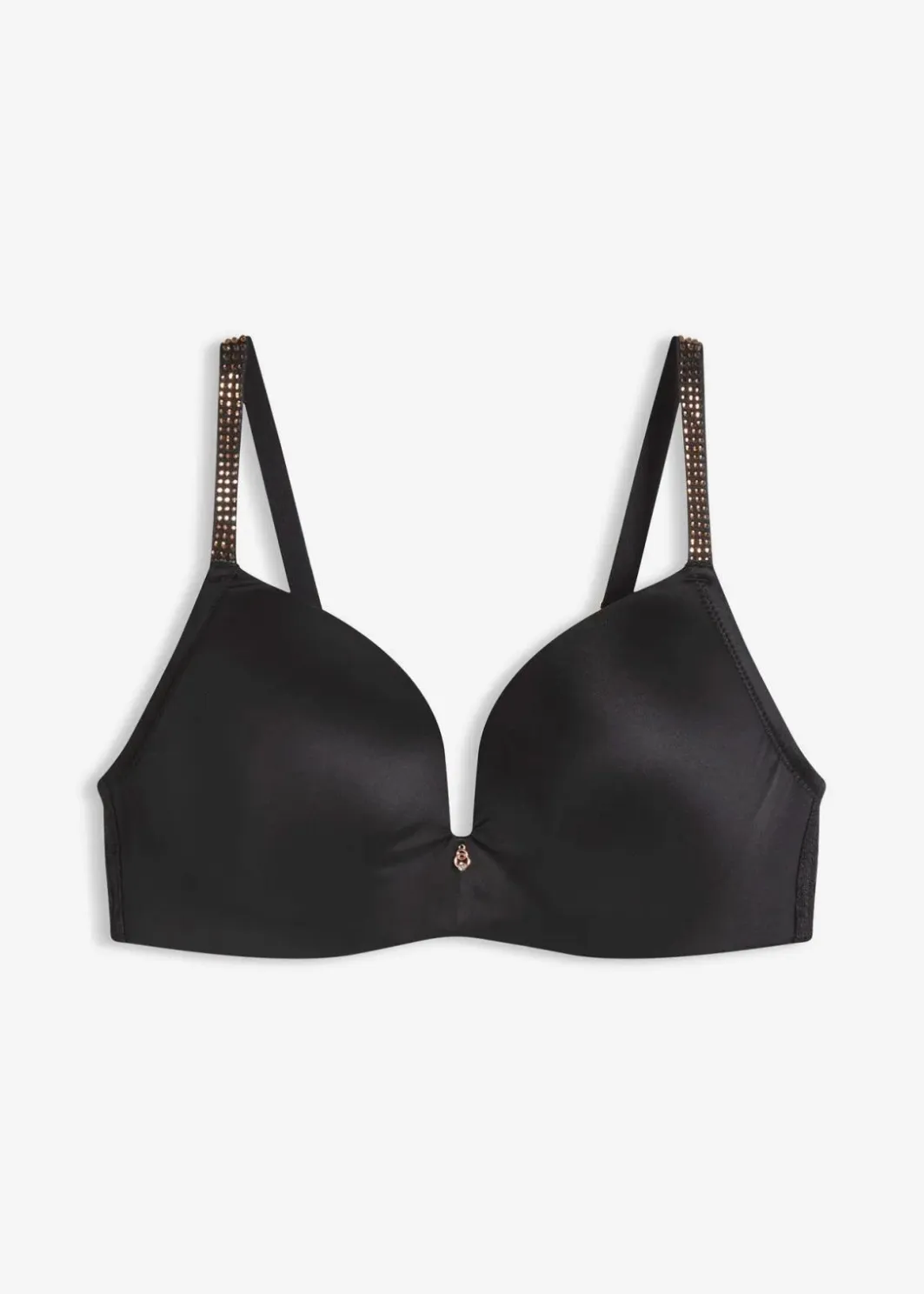 Damen bonprix Dessous|Bhs|Schalen-BH ohne Bügel mit glitzernden Trägern