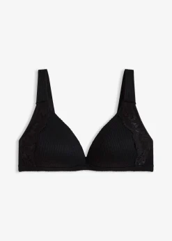 Clearance Schalen-BH ohne Bügel mit weicher Rippe Damen Dessous|Bhs