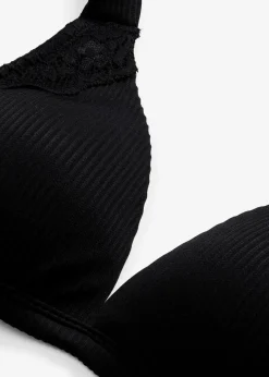 Clearance Schalen-BH ohne Bügel mit weicher Rippe Damen Dessous|Bhs