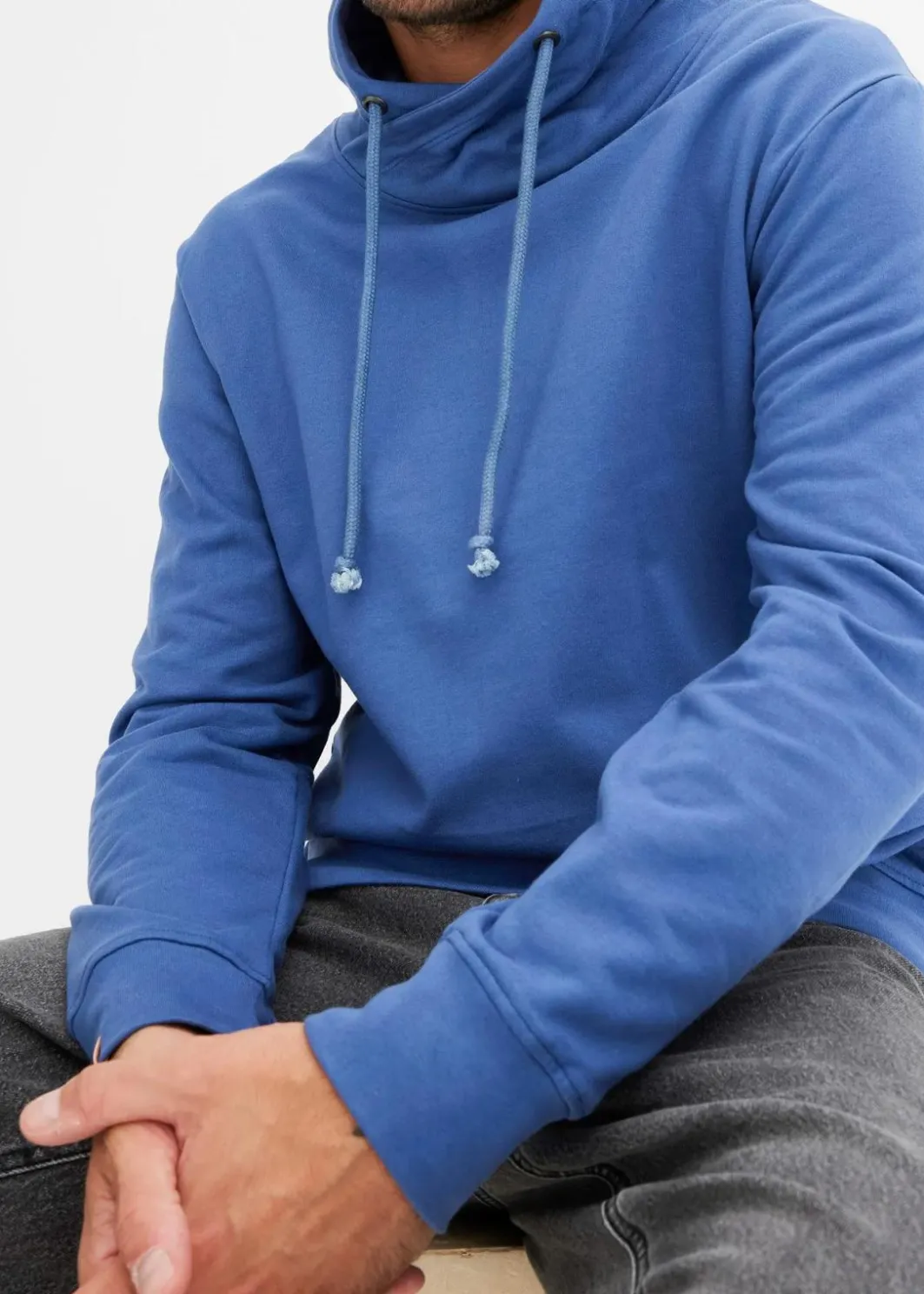 Best Schalkragen-Sweatshirt aus reiner Bio-Baumwolle Herren Große Größen|Basics