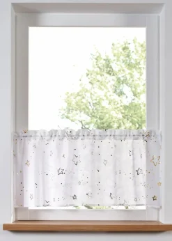 Sale Scheibengardine mit Glanz Sternen Scheibengardinen|Weihnachtsdeko & -Textilien·Gardinen