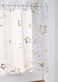 Sale Scheibengardine mit Glanz Sternen Scheibengardinen|Weihnachtsdeko & -Textilien·Gardinen