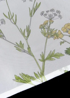 Online Scheibengardine mit Gräser Druck mit recyceltem Polyester Scheibengardinen