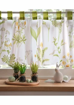 Online Scheibengardine mit Gräser Druck mit recyceltem Polyester Scheibengardinen